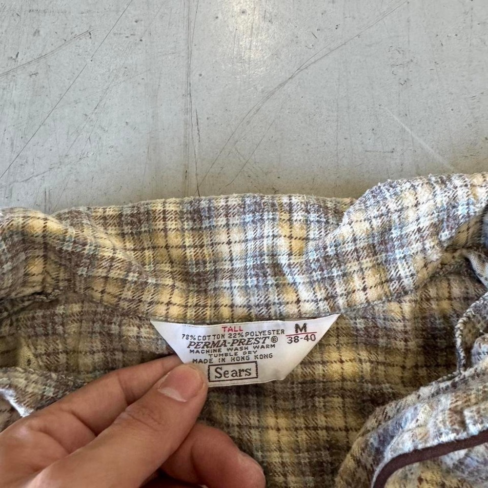 Vintage sears button down Medium tall - image 2